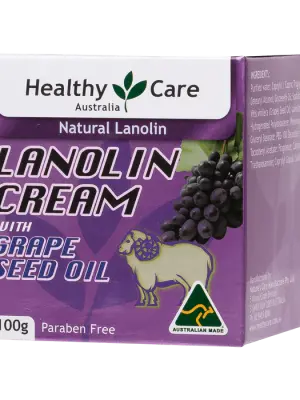 Healthy Care Lanolin of natural origin with Grape Seed Oil 100g