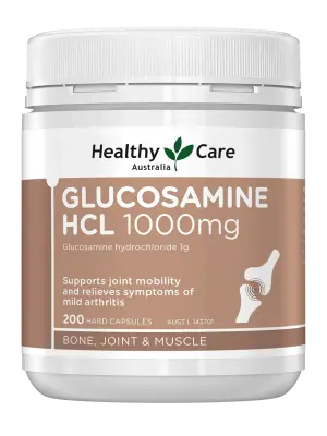 Healthy Care Glucosamine HCL 1000mg – 200 Capsules