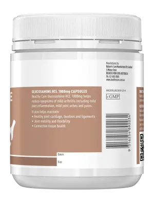Healthy Care Glucosamine HCL 1000mg – 200 Capsules