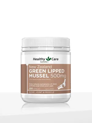 Healthy Care New Zealand Green Lipped Mussel 500mg – 250 Capsules