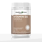 Healthy Care Vitamin D3 1000IU – 250 Capsules