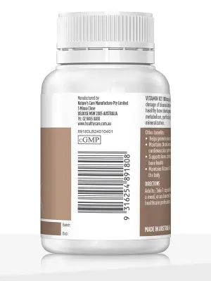 Healthy Care Vitamin K2 180mg 50 Capsules