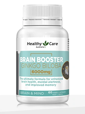 Healthy Care Brain Booster Ginkgo Biloba 6000mg 60 – Capsules