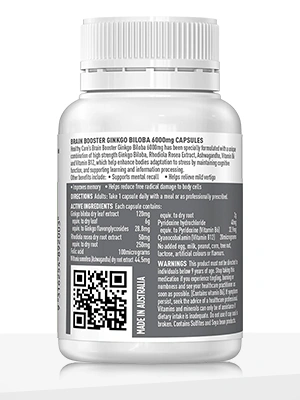 Healthy Care Brain Booster Ginkgo Biloba 6000mg 60 – Capsules