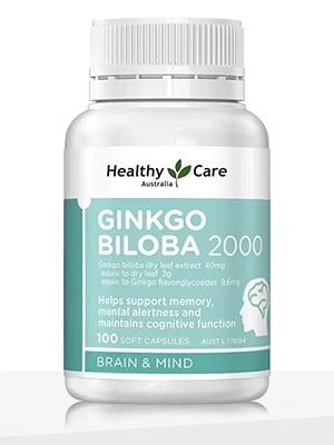 Healthy Care Ginkgo Biloba 2000mg – 100 Capsules