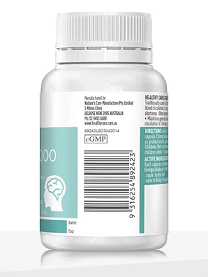 Healthy Care Ginkgo Biloba 2000mg – 100 Capsules