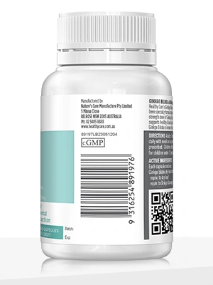 Healthy Care Ginkgo Biloba 6000mg – 60 Capsules