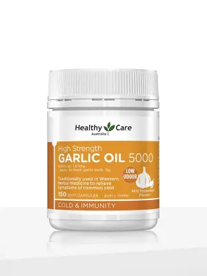 Healthy Care High Strength Garlic Oil 5000 – 150 Capsules