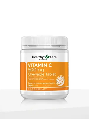 Healthy Care Vitamin C 500mg Chewable – 300 Tablets