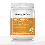 Healthy Care Vitamin C 500mg Chewable – 500 Tablets