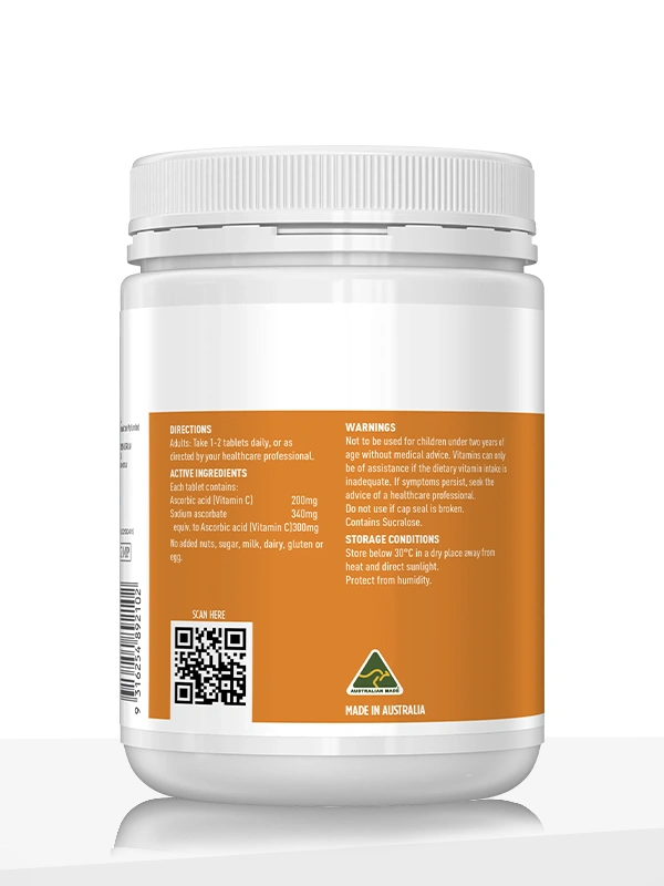 Healthy Care Vitamin C 500mg Chewable – 500 Tablets
