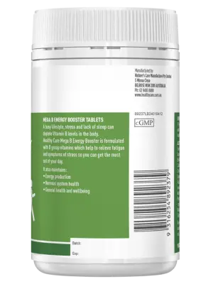 Healthy Care Mega B Energy Booster – 200 Tablets