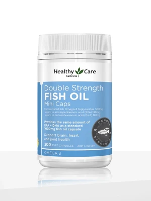 Double Strength Fish Oil Mini Caps- 200 Capsules