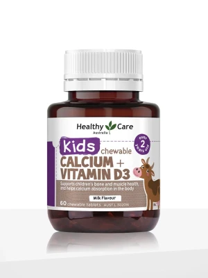 Kids Calcium + Vitamin D3 - 60 Chewable Tablets