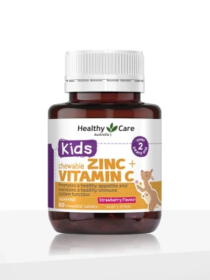 Kids Chewable Zinc + Vitamin C 60 Chewable Tablets