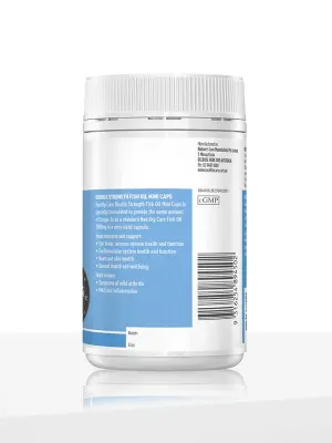Healthy Care Double Strength Fish Oil Mini Caps - 200 Capsules