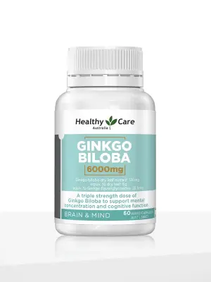 Healthy Care Ginkgo Biloba 6000mg – 60 Capsules