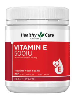 Healthy Care Vitamin E 500IU – 200 Capsules