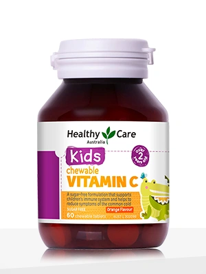 Healthy Care Chewable Kids Vitamin C Orange Flavour - 60 Tablets