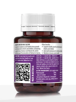 Healthy Care Kids Milk Calcium - 60 Capsules