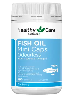 Healthy Care Fish Oil Mini Caps Odourless - 200 Capsules