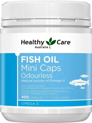 Healthy Care Fish Oil Mini Caps Odourless 400 Capsules