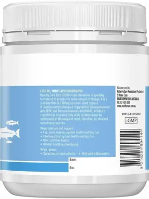 Healthy Care Fish Oil Mini Caps Odourless 400 Capsules