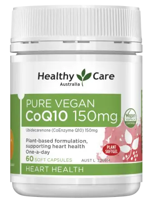 Healthy Care Pure Vegan CoQ10 150mg – 60 Capsules