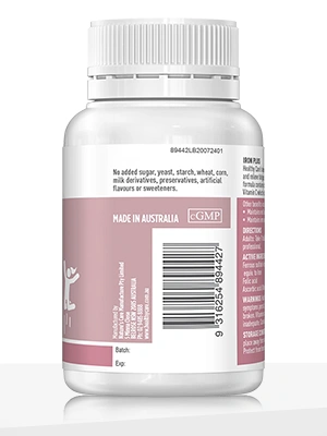 Healthy Care Iron Plus with Folic Acid + Vitamin C – 80 Tablets